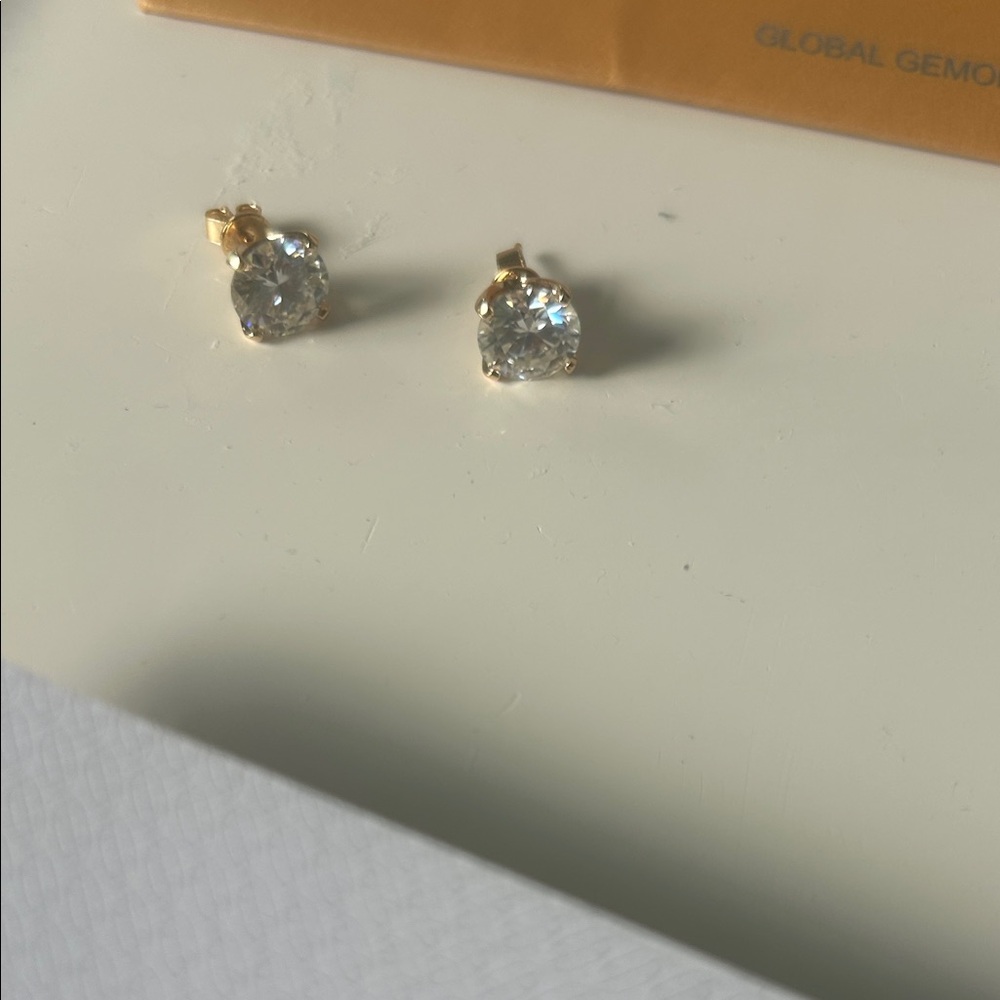 Elegant Gold and Silver Stud Earrings